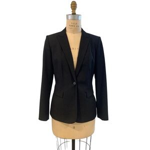 Calvin Klein Woven Black Fitted Jacket with Stretch- size 4